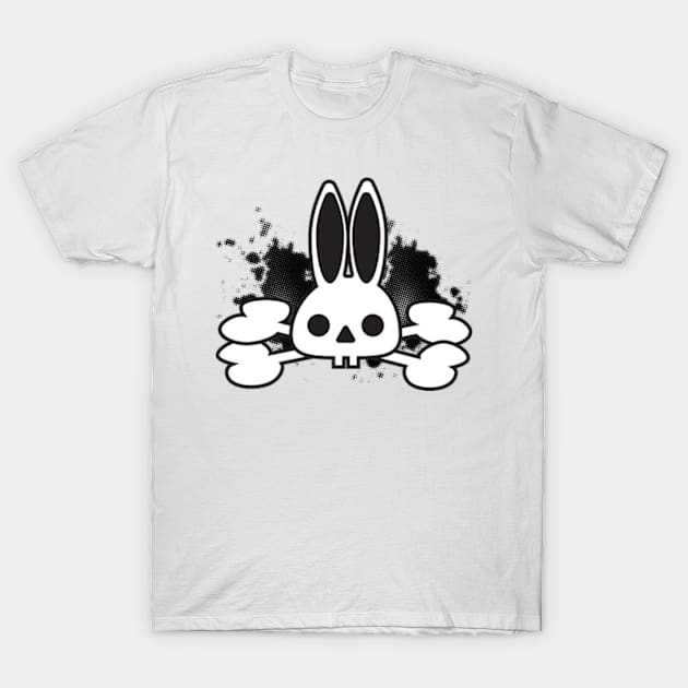 Bunny, skull, bones, horror, pirate, Halloween, rabbit, skulls T-Shirt by IDesign23